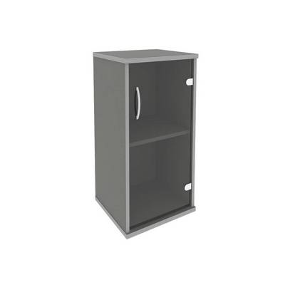 Riva А.СУ-3.2 Пр (Металлик) Шкаф низкий узкий правый (1 низкая дверь стекло)