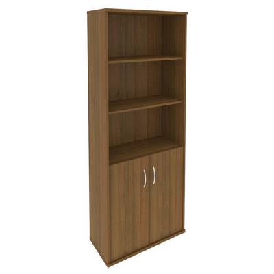 Riva А.СТ-1.1 (Орех гварнери) Шкаф высокий широкий (2 низкие двери ЛДСП)