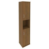Riva А.СУ-1.5 Пр (Орех гварнери) Шкаф высокий узкий правый (2 низкие двери ЛДСП)