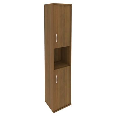 Riva А.СУ-1.5 Пр (Орех гварнери) Шкаф высокий узкий правый (2 низкие двери ЛДСП)