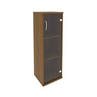 Riva А.СУ-2.4 Пр (Орех гварнери) Шкаф средний узкий правый (1 средняя дверь стекло)