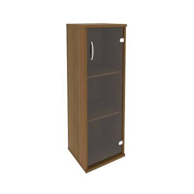 Riva А.СУ-2.4 Пр (Орех гварнери) Шкаф средний узкий правый (1 средняя дверь стекло)