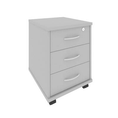 Riva А.ТМ-3F (Серый) Тумба подкатная (3 ящика фолдинг, с замком)