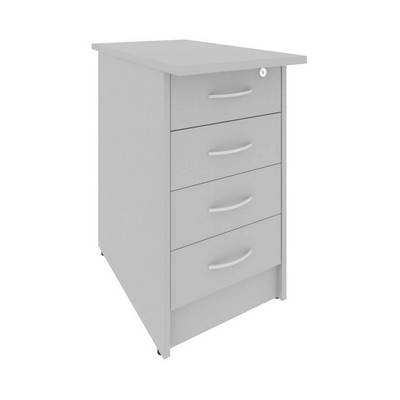 Riva А.ТП-4.2F (Серый) Тумба приставная (4 ящика фолдинг, с замком)