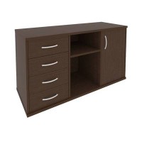 Riva А.МТ-2F (Венге цаво) Тумба под оргтехнику сервисная (4 ящика фолдинг)