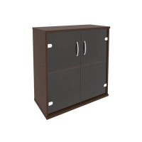 Riva А.СТ-3.2 (Венге цаво) Шкаф низкий широкий (2 низкие двери стекло)