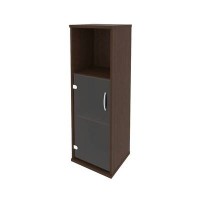 Riva А.СУ-2.2 Л (Венге цаво) Шкаф средний узкий левый (1 низкая дверь стекло)