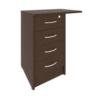 Riva А.ТП-4.3F (Венге цаво) Тумба приставная (с замком, 4 ящика фолдинг, универсальная левая)