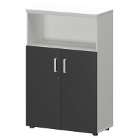 Смарт СМШ-38Д2 Тип1 (Белый/Графит) Шкаф с низкими дверьми