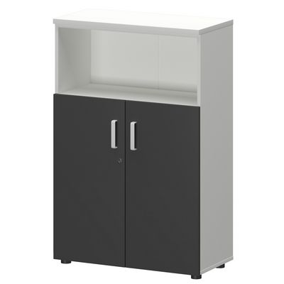 Смарт СМШ-38Д2 Тип1 (Белый/Графит) Шкаф с низкими дверьми