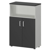 Смарт СМШ-38Д2 Тип2 (Белый/Графит) Шкаф с низкими дверьми