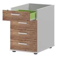 Смарт СМТ-4ПЦ (Белый/Таксония) Тумба приставная с центральным замком