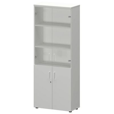 Смарт СМШ-58ДС (Белый) Шкаф со стеклом