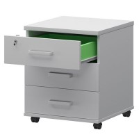 Смарт СМТ-3ПЦ (Белый) Тумба подкатная с центральным замком