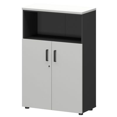 Смарт СМШ-38Д2 Тип2 (Графит/Белый) Шкаф с низкими дверьми