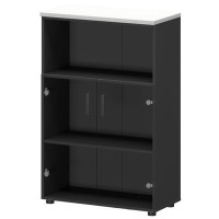 Смарт СМШ-38С2 (Графит/Белый) Шкаф со стеклом