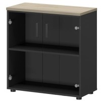 Смарт СМШ-28С2 (Графит/Кронберг) Шкаф со стеклом