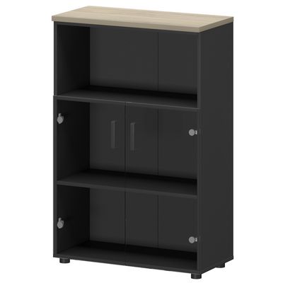 Смарт СМШ-38С2 (Графит/Кронберг) Шкаф со стеклом