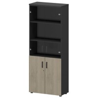 Смарт СМШ-58ДС Тип1 (Графит/Кронберг) Шкаф со стеклом