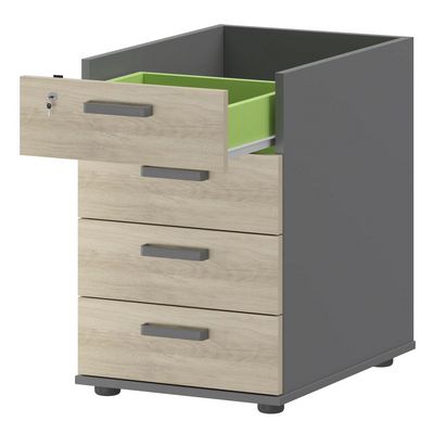 Смарт СМТ-4ПЦ (Графит/Кронберг) Тумба приставная с центральным замком