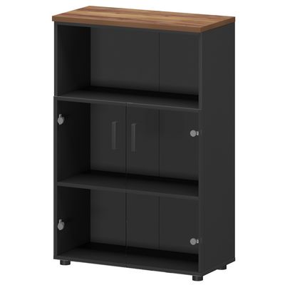 Смарт СМШ-38С2 (Графит/Таксония) Шкаф со стеклом