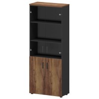 Смарт СМШ-58ДС Тип2 (Графит/Таксония) Шкаф со стеклом