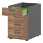 Смарт СМТ-4ПЦ (Графит/Таксония) Тумба приставная с центральным замком