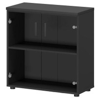 Смарт СМШ-28С2 (Графит) Шкаф со стеклом