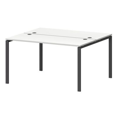 Смарт СМС2-П-16К.120Пр25 (Белый/Антрацит) Рабочая станция на П-образном м/к