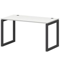 Смарт СMС25-О-10К.73.Пр50 (Белый/Антрацит) Стол рабочий на О-образном м/к