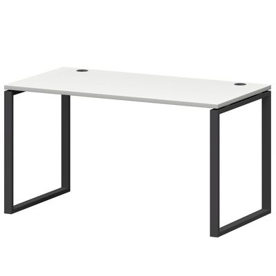 Смарт СМС25-О-14К.73.Пр25 (Белый/Антрацит) Стол рабочий на О-образном м/к