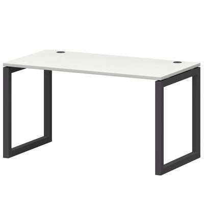 Смарт СМС25-О-14К.73.Пр50 (Белый/Антрацит) Стол рабочий на О-образном м/к