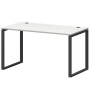 Смарт СМС25-О-16К.73.Пр25 (Белый/Антрацит) Стол рабочий на О-образном м/к