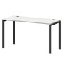 Смарт СMС25-П-12К.60.Пр25 (Белый/Антрацит) Стол рабочий на П-образном м/к