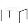 Смарт СMСП-П-12.123Пр25 (Белый/Антрацит) Стол переговорный на П-образном м/к
