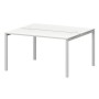 Смарт СМС2-П-12К.120Пр25 (Белый/Белый) Рабочая станция на П-образном м/к