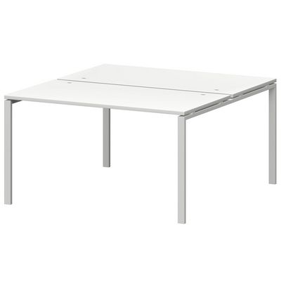 Смарт СМС2-П-14К.149Пр25 (Белый/Белый) Рабочая станция на П-образном м/к