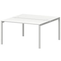 Смарт СМС2-П-16К.149Пр25 (Белый/Белый) Рабочая станция на П-образном м/к