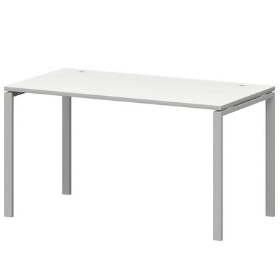 Смарт СМС25-П-16К.73.Пр25 (Белый/Белый) Стол рабочий на П-образном м/к