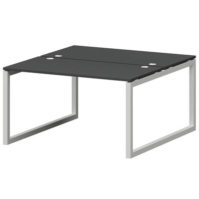 Смарт СМС2-О-14К.149Пр.50 (Графит/Белый) Рабочая станция на О-образном м/к