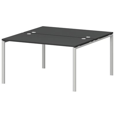 Смарт СМС2-П-12К.149Пр25 (Графит/Белый) Рабочая станция на П-образном м/к