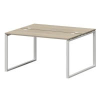 Смарт СМС2-О-10К.120Пр25 (Кронберг/Белый) Рабочая станция на О-образном м/к