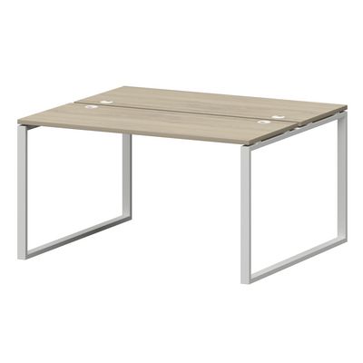 Смарт СМС2-О-12К.120Пр25 (Кронберг/Белый) Рабочая станция на О-образном м/к