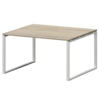 Смарт СMСП-О-12.123Пр25 (Кронберг/Белый) Стол переговорный на О-образном м/к