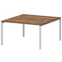 Смарт СМС2-П-12К.149Пр25 (Таксония/Белый) Рабочая станция на П-образном м/к