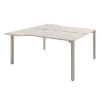 Solution D-62 (Акация Морава/Кашемир) Стол тандем эргономичный на металлокаркасе