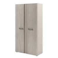 Solution D-77 (Акация Морава/Кашемир) Стеллаж с планкой высокий с дверьми