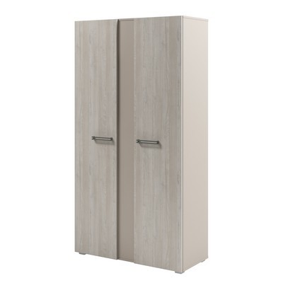 Solution D-77 (Акация Морава/Кашемир) Стеллаж с планкой высокий с дверьми