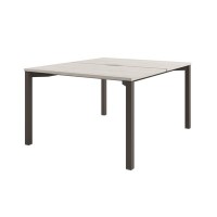 Solution D-40 (Акация Морава/Трюфель) Стол тандем на металлокаркасе
