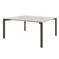 Solution D-42 (Акация Морава/Трюфель) Стол тандем на металлокаркасе